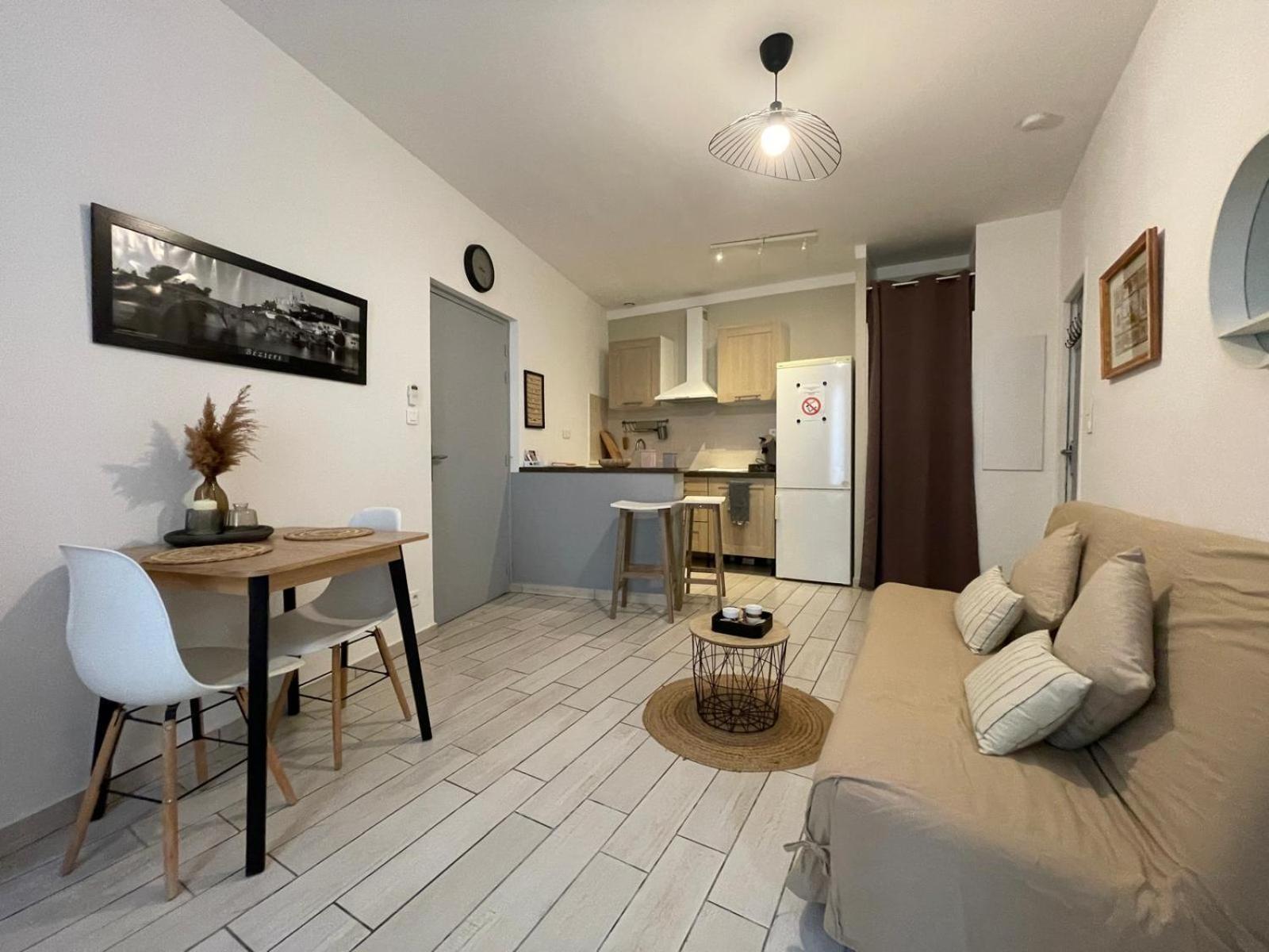 Joli Appartement Hypercentre T2, Classe Meuble De Tourisme 3 Avec Parking Gratuit Beziers Bagian luar foto