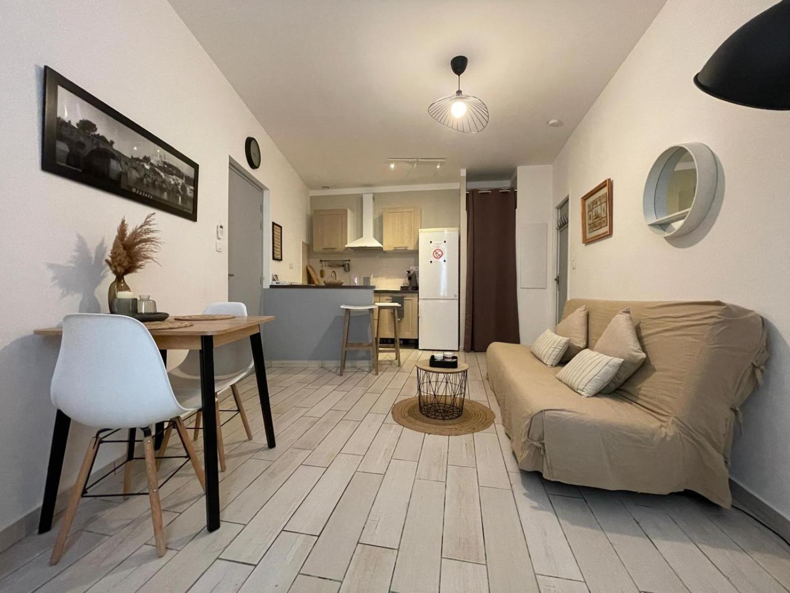 Joli Appartement Hypercentre T2, Classe Meuble De Tourisme 3 Avec Parking Gratuit Beziers Bagian luar foto